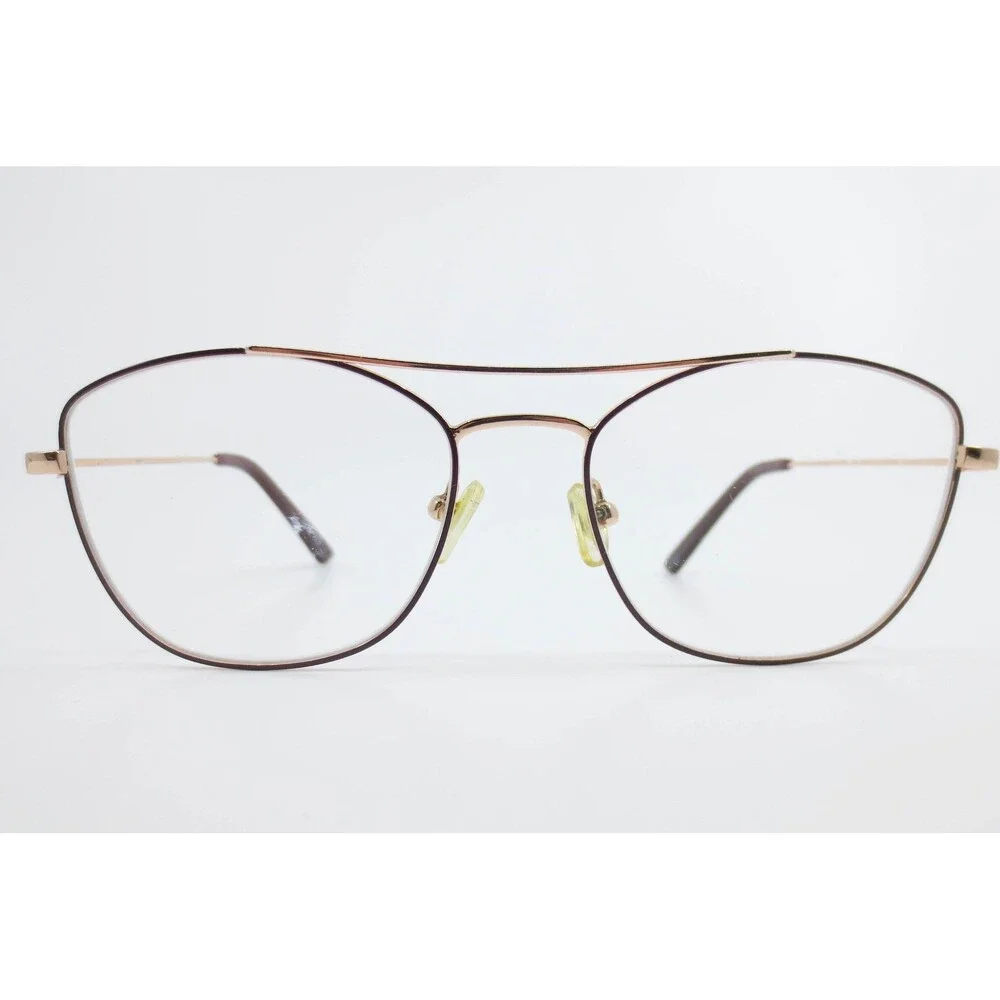 Jill Stuart JS 395-2C Rose Gold Burgundy Aviator Double Bridge Eyeglass Frames